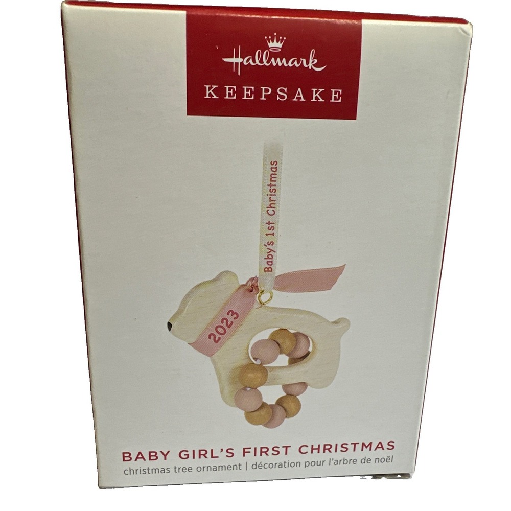 Hallmark Keepsake 2023 "Baby Girl's First Christmas" Hanging Ornament New In Box